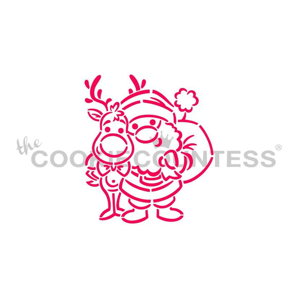 Santa & Rudolph Stencil